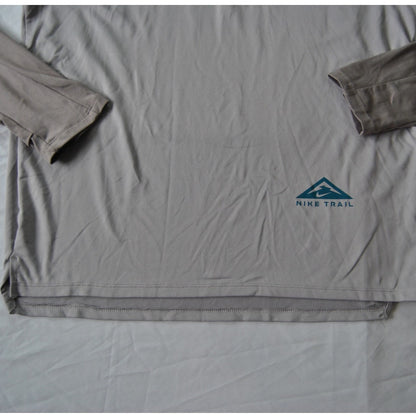 Nike Trail Lightweight Medium Gray & Yellow Quarter-zip Hoodie