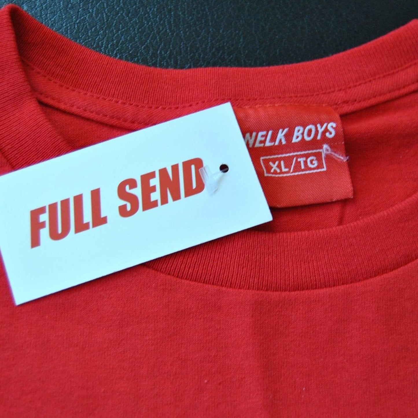 Nelk Boys Full Send "Steve will do it" X-Large Red Short Sleeve Shirt