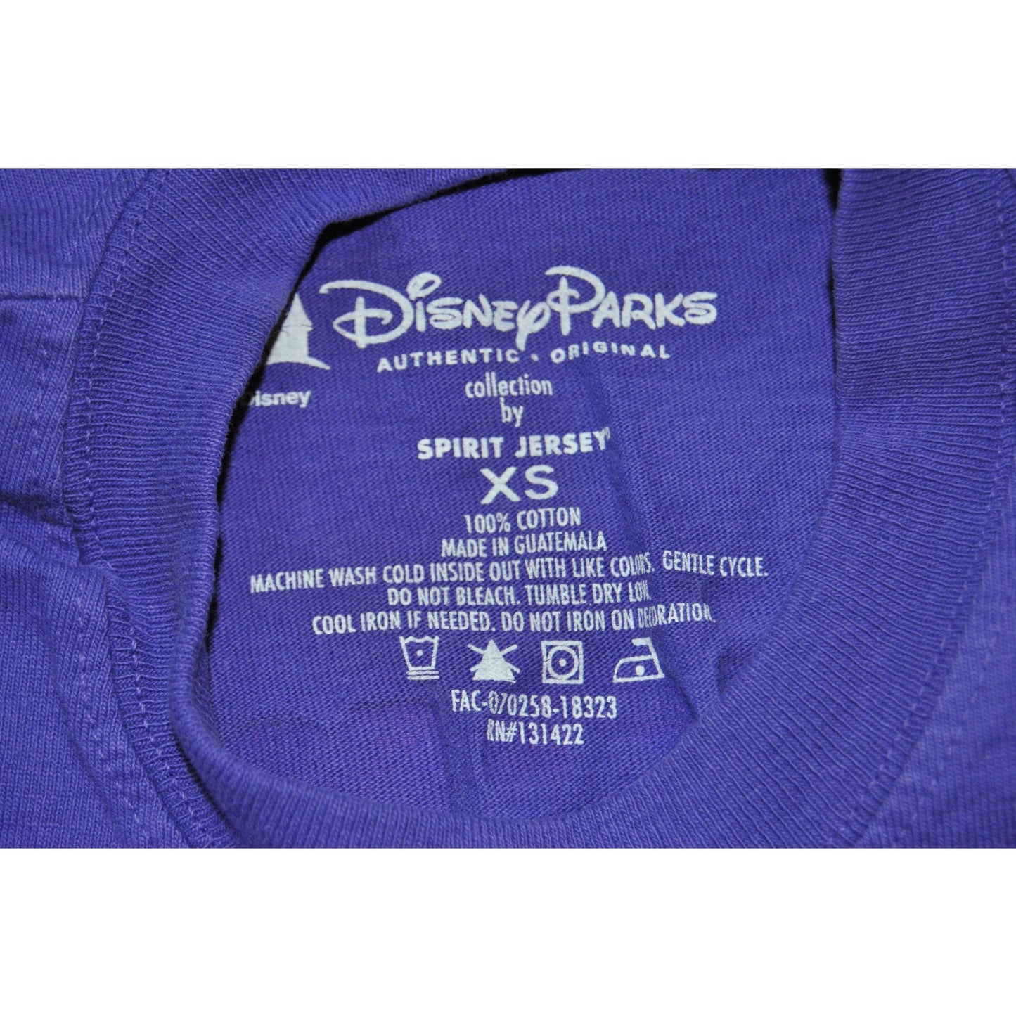 Disney Parks Authentic Original Small Purple Glitter Logo Spirit Jersey