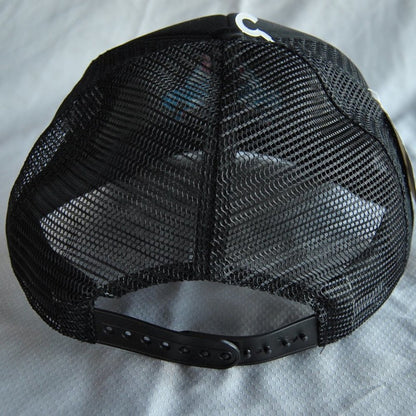Double Scoop Ice Cream Parlor Black Trucker Hat w/ Adjustable Strap (NWT)