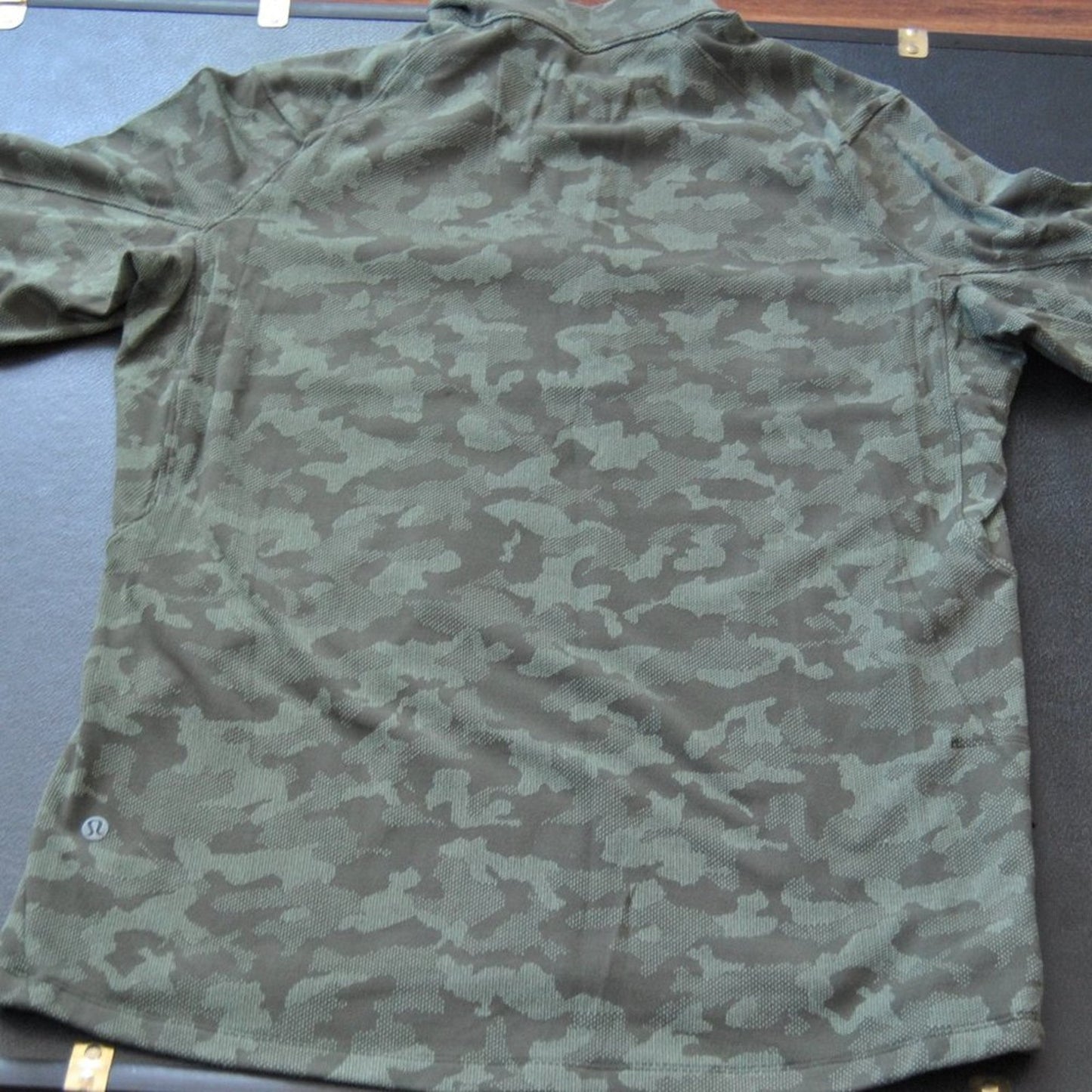 Lululemon Large Surge Warm Heritage Camo Olive Green 1/2 Zip Pullover