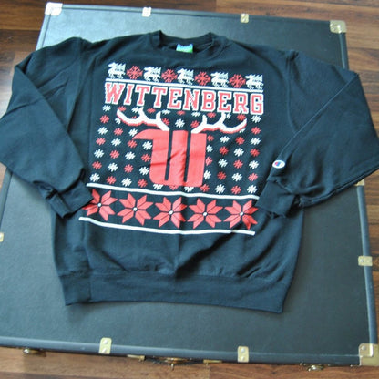 Champion Wittenberg Christmas Medium Black Crewneck Sweater