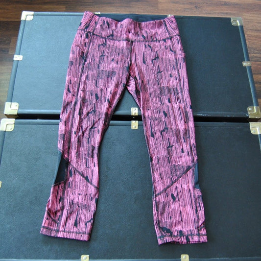 Lululemon Leggings with Pockets Pink and Black Size 6