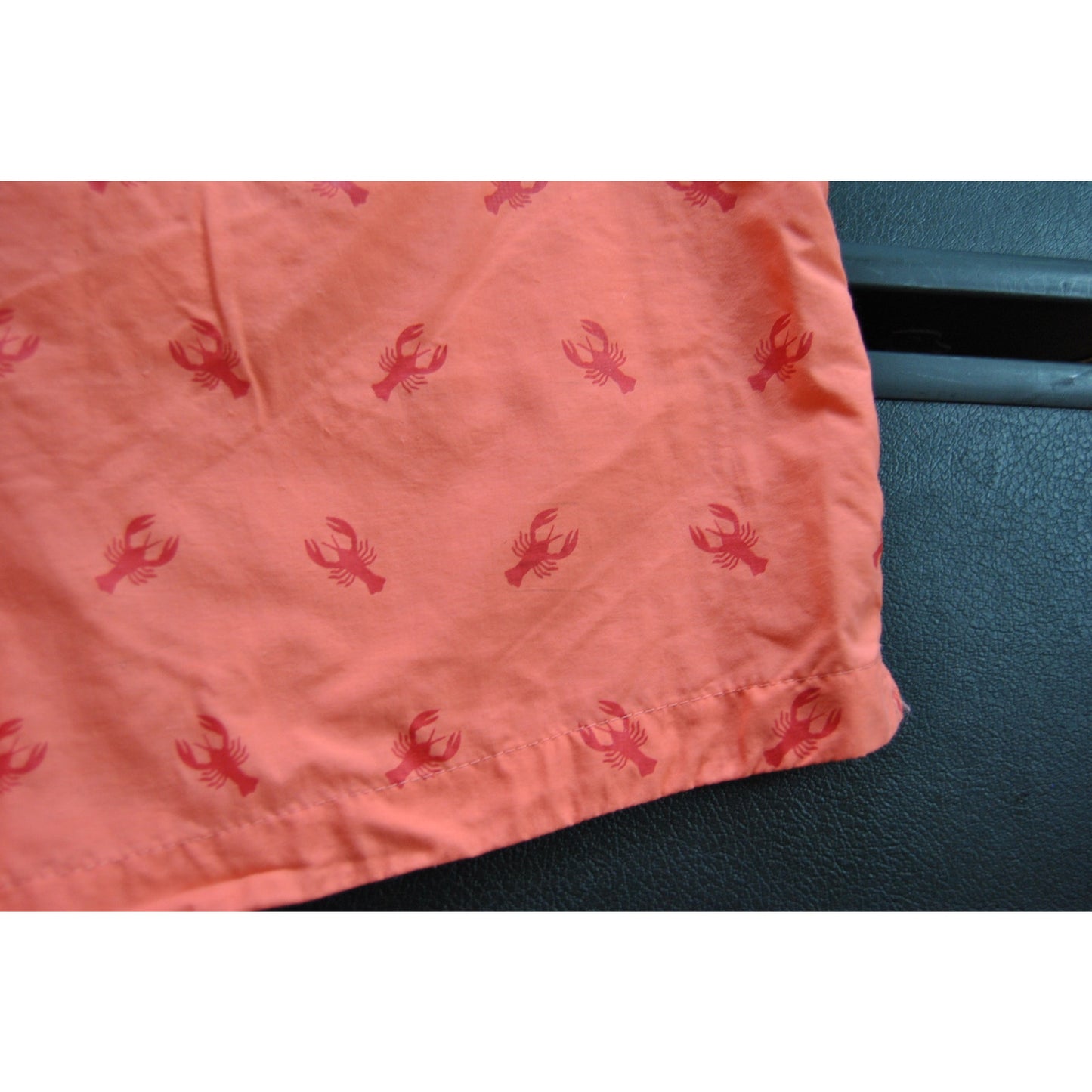Aquary Orange & Red Lobster Pattern Design w/ Pockets Swim Shorts Medium