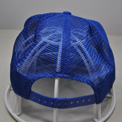 Vintage Hawaii Snapback Hat By Hawaiian Headwear Blue w/ Rainbow Design