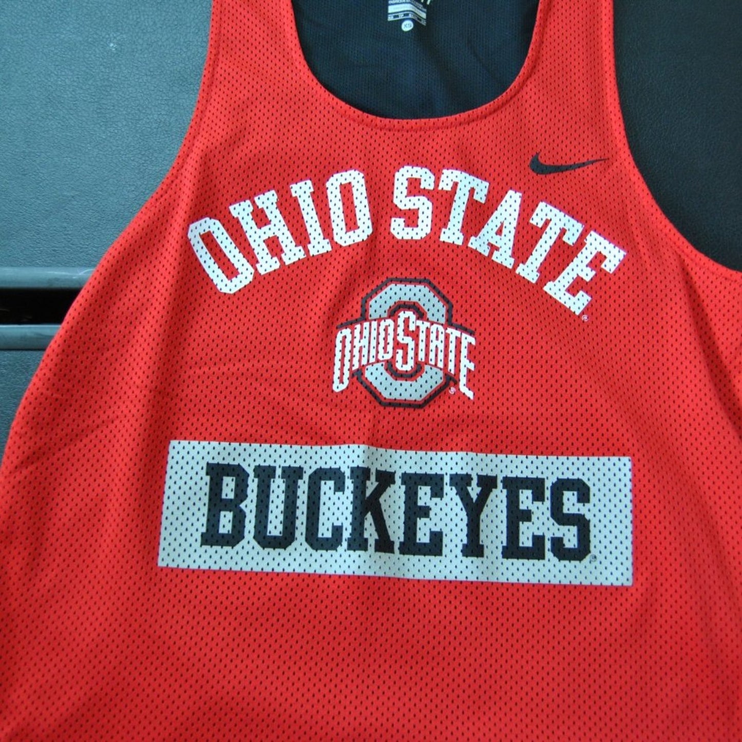 Ohio State Buckeyes X-Small Nike Red & Black Pinnie Tank Top