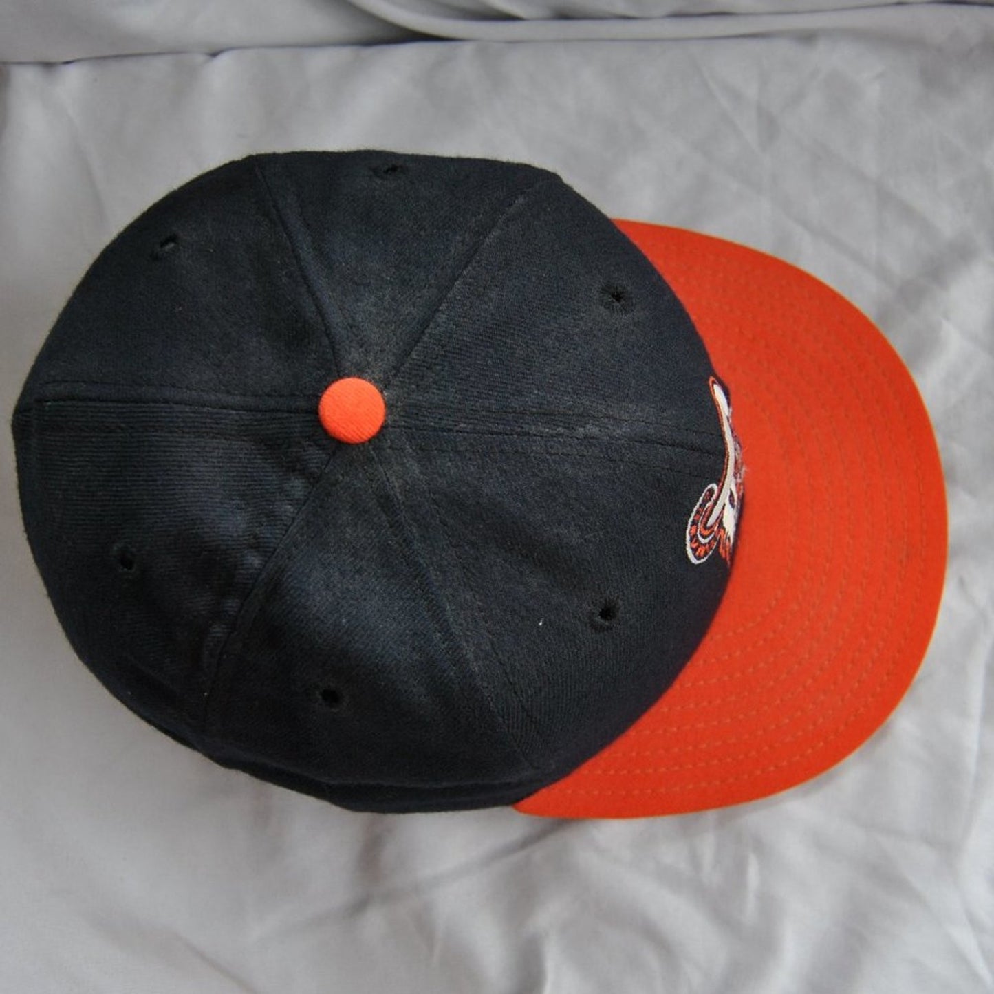 Vintage Detroit Tiger New Era Fitted Hat 7 3/8 Navy/Black & Orange
