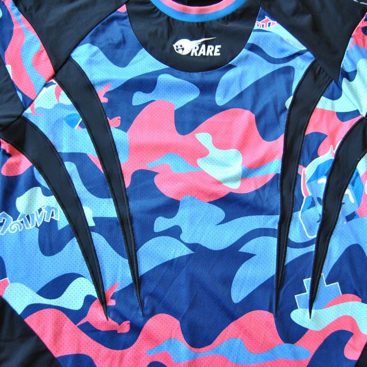 Pink Dolphin Small Black w/ Multi-Color Sleeve Jersey