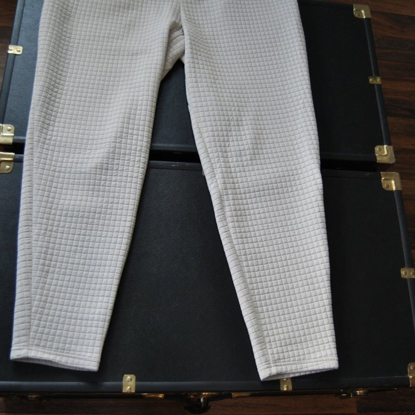 Lululemon Tan Lab Kosaten Textured Grid Jogger Sweatpants w/ Pockets Size: 10