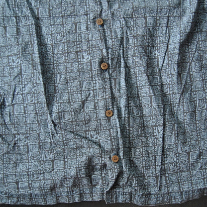 LL Bean Small Blue Short Sleeve Button Up Hawaiian Shirt