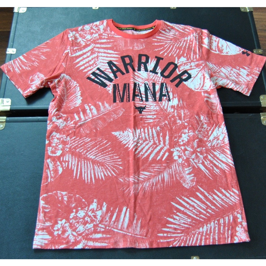 Under Armour The Rock Warrior Mana Floral Pattern Short Sleeve Shirt