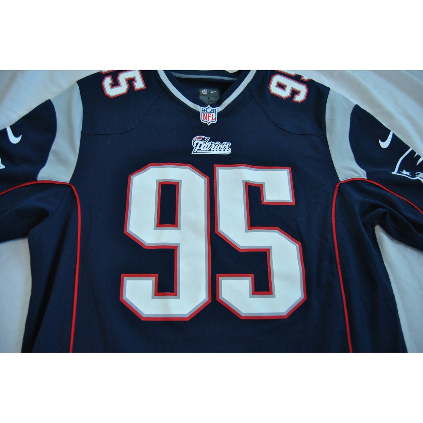 Chandler Jones #95 New England Patriots NFL Nike Game Day Jersey Large