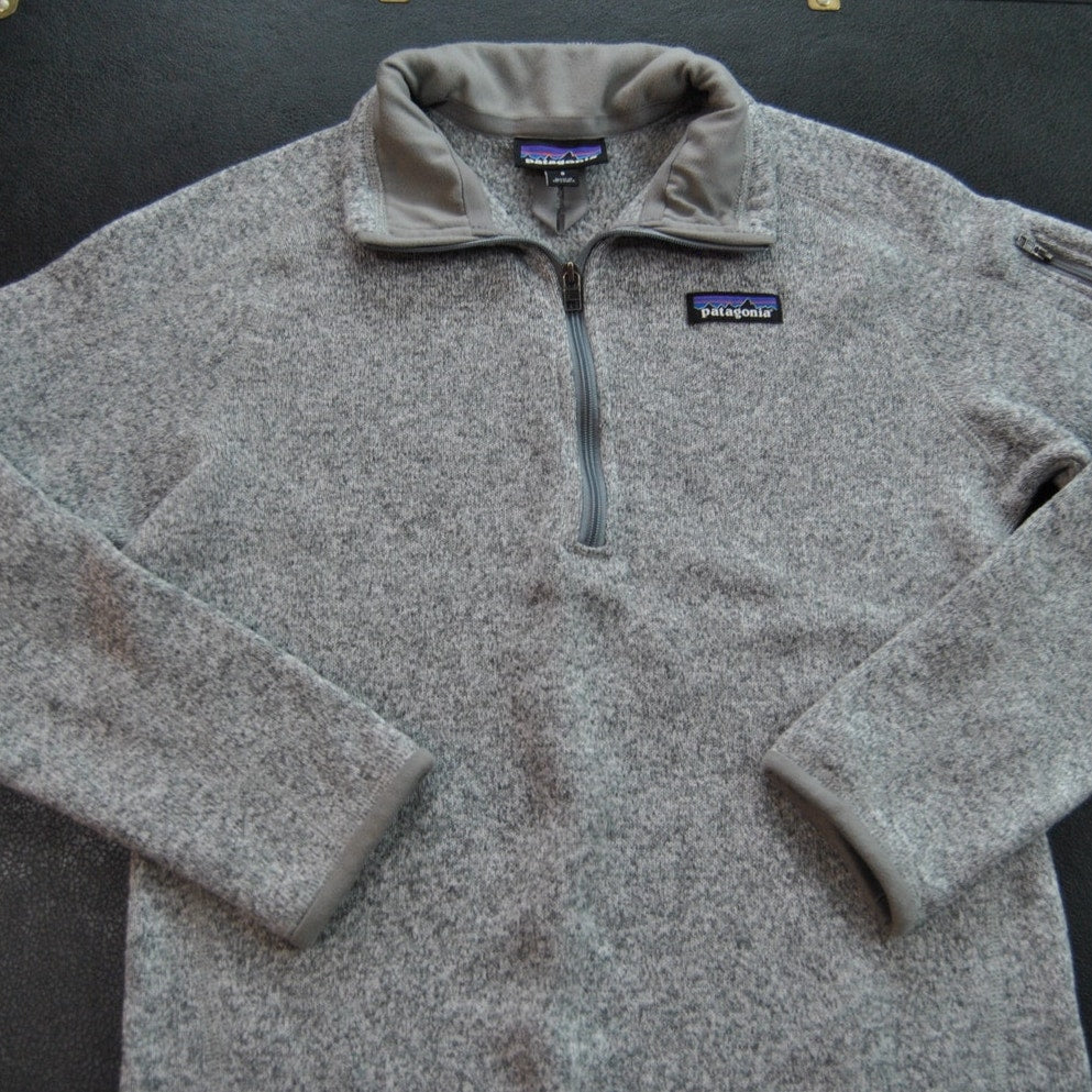 Patagonia Quarter Zip Sweater Small Gray