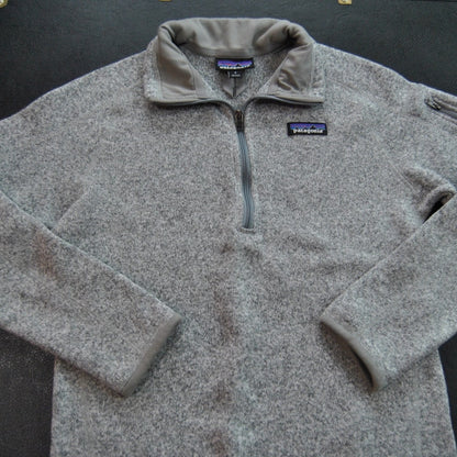 Patagonia Quarter Zip Sweater Small Gray