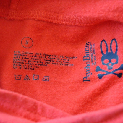Psycho Bunny Small Red w/ Black Stripe Crop Top Hoodie