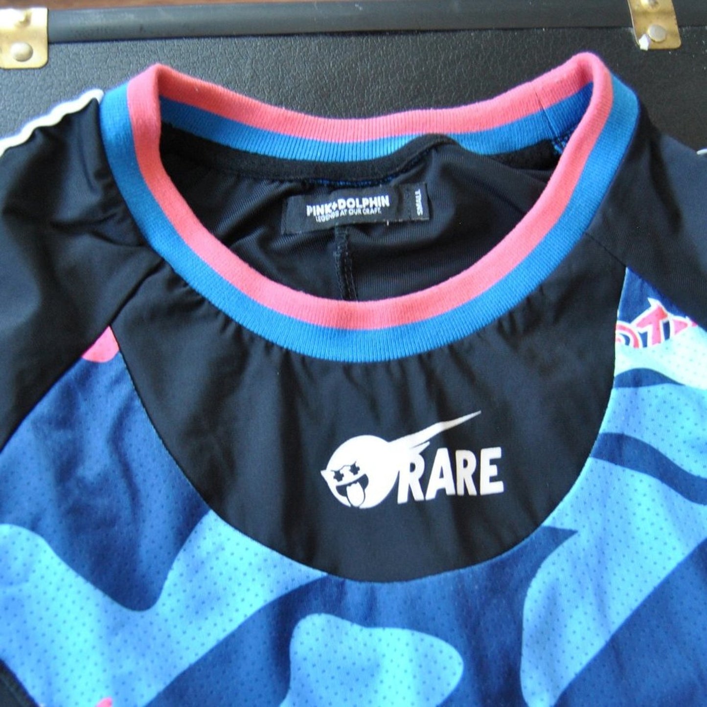Pink Dolphin Small Black w/ Multi-Color Sleeve Jersey
