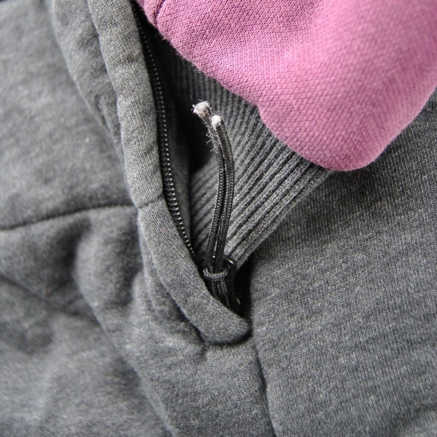 Puma Large Gray & Purple Full Button-Up Coat with Pockets