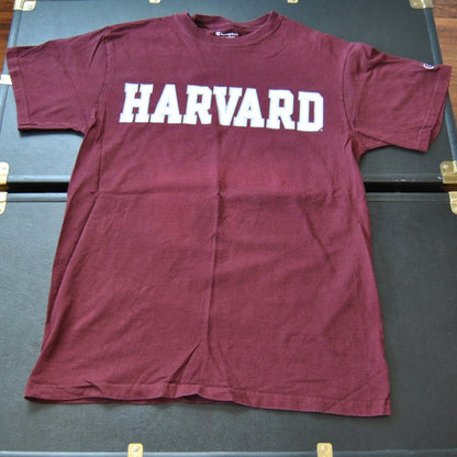 Harvard University Medium Crimson Champion Short Sleeve Shirt w/ Back Logo