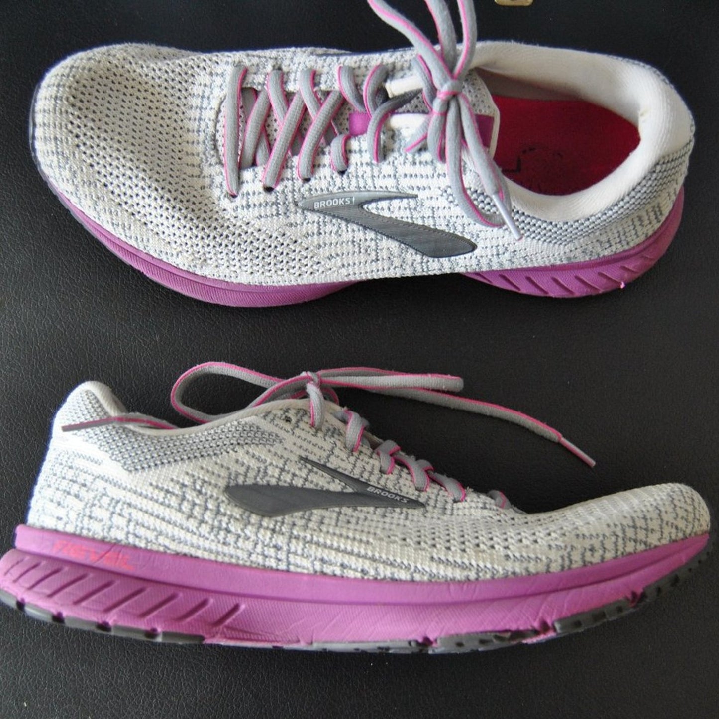 Brooks Revel 3 Pink and Gray Size 10 Running Shoe