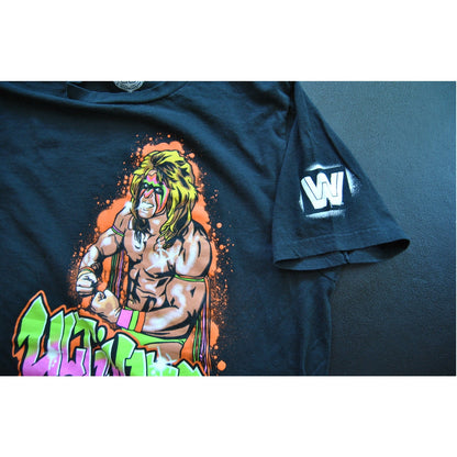 The Ultimate Warrior Graffiti Graphic Medium Black Short Sleeve Shirt